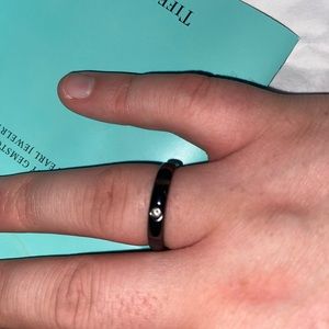 Tiffany & co Paloma groove diamond ring titanium